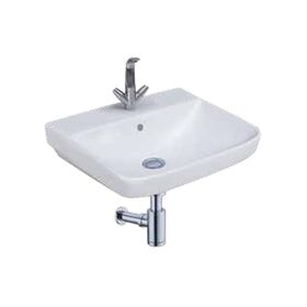 Rectangle Design Wall Hung Wash Basin in White Colour